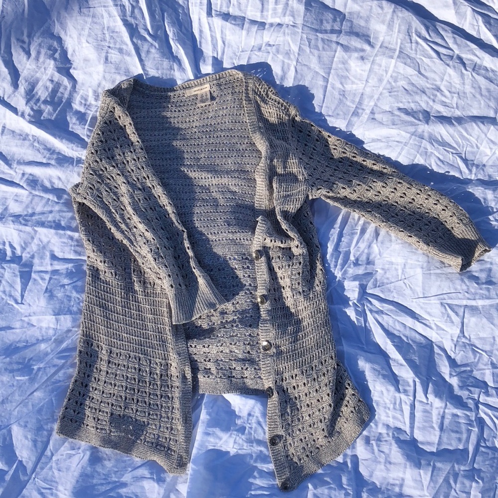 Grey Knit Cardigan